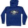 Woven Oval Hood Dark Blue