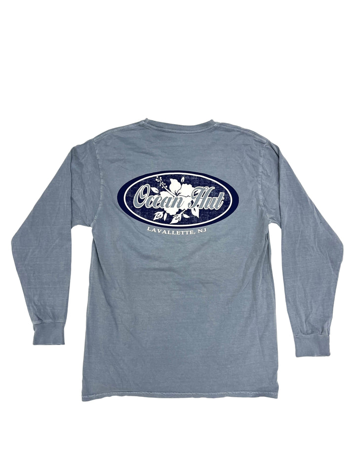 Woven Oval Long Sleeve Gray