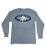 Woven Oval Long Sleeve Gray