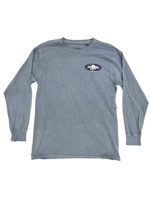 Woven Oval Long Sleeve Gray