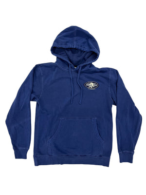 Woven Oval Hood Dark Blue